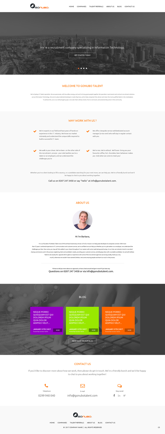 Wordpress Design by pb for V&A Creative Pty Ltd  | Design #13458929