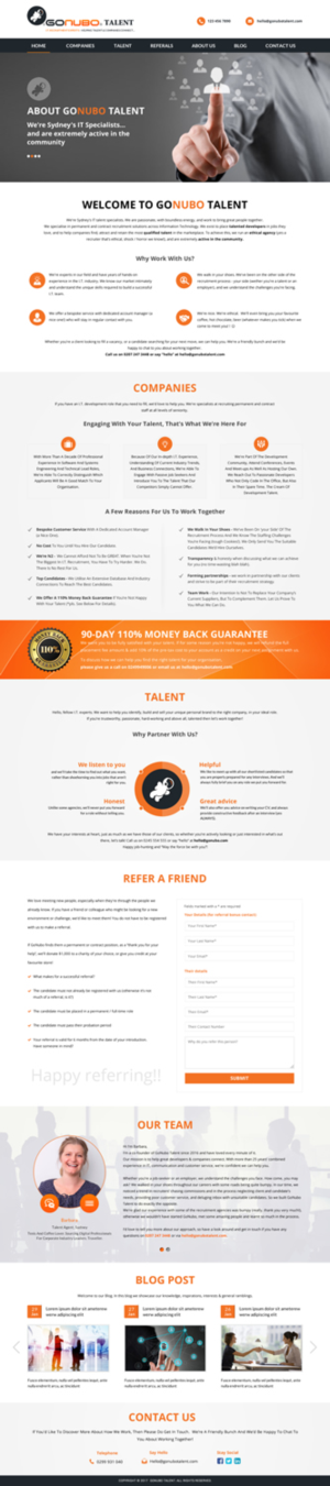 ONE PAGE WEBSITE for Cool Recruitment Agency | Wordpress Design by Sbss