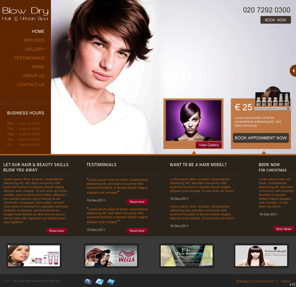 Web Design by pb for bOnline Ltd. | Design #537034