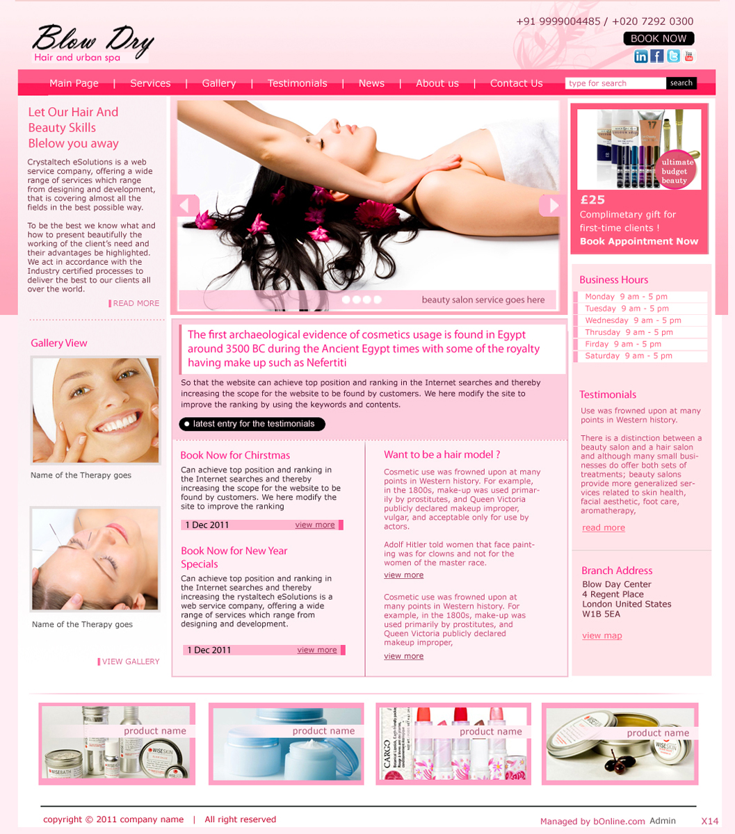 Web Design by pb for bOnline Ltd. | Design #537786