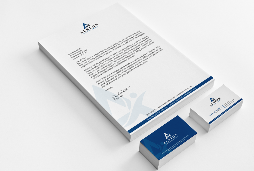 Stationery Design by Sarah Mathews for Alston Global Strategies LLC | Design #13431085