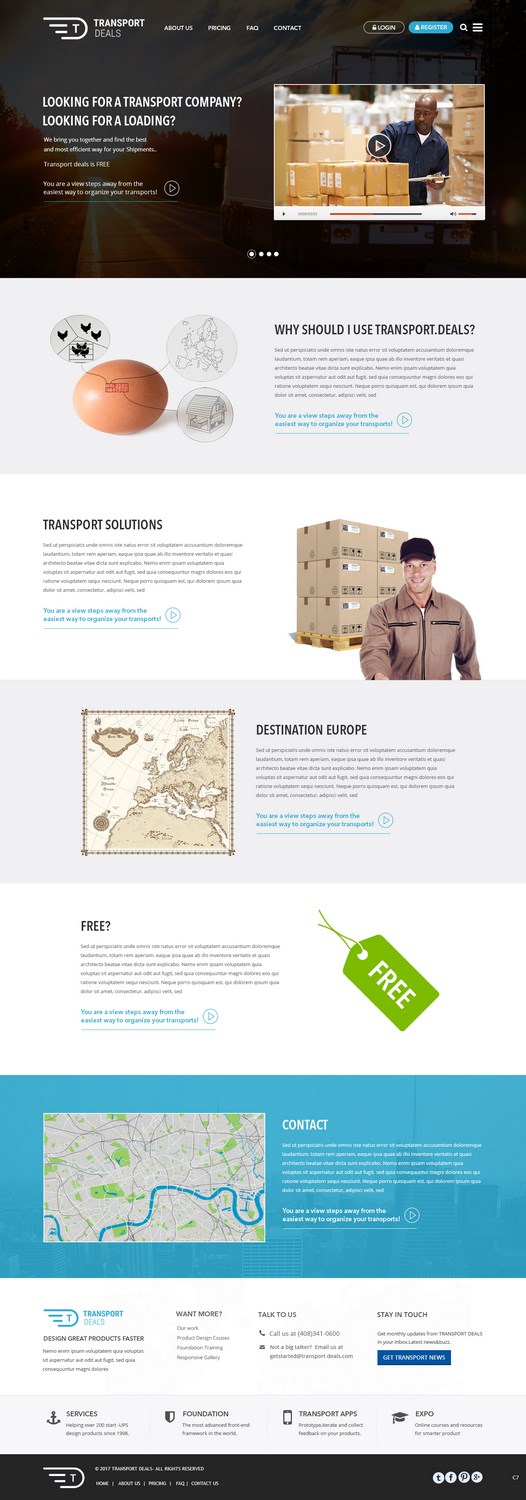 Diseño Web por pb para Transport.deals | Diseño #13487773