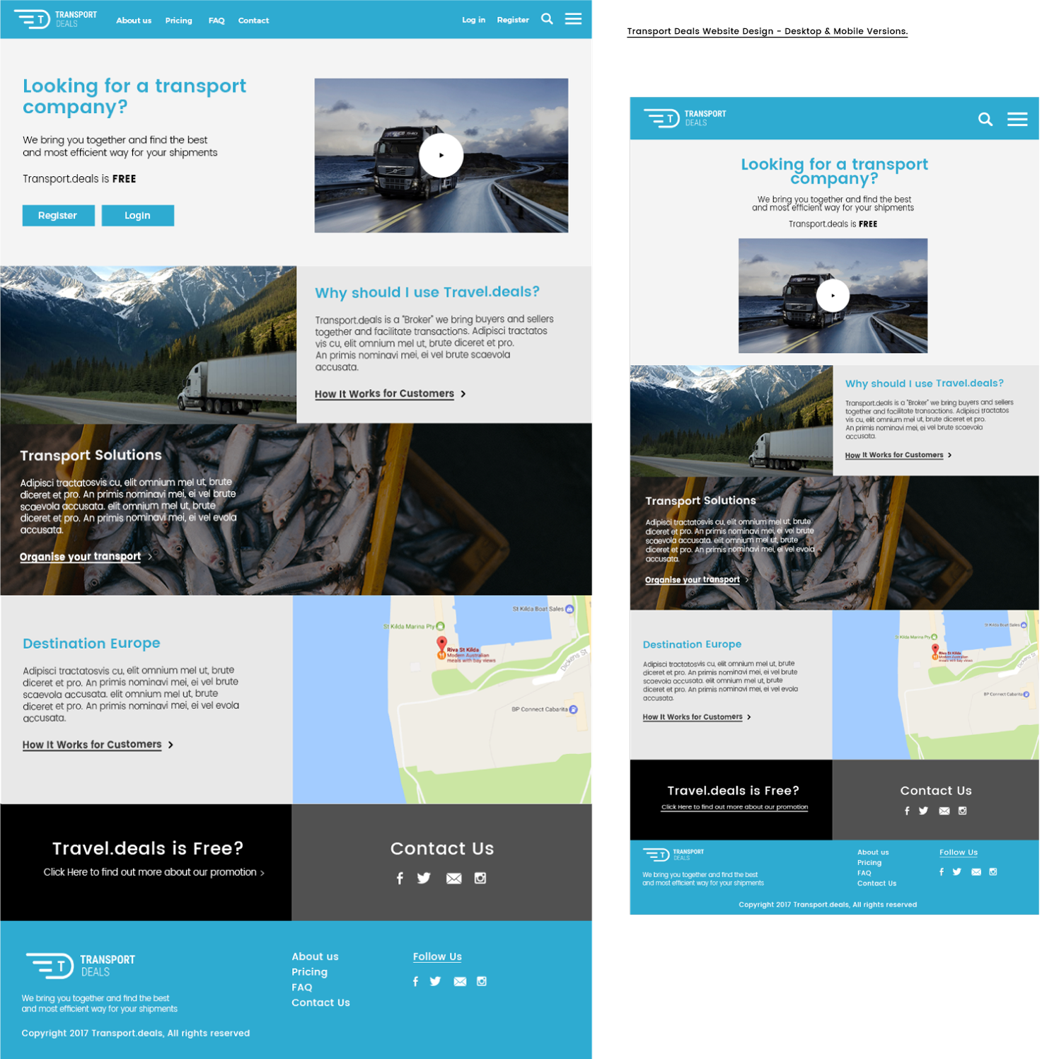 Web Design par taylordesign pour Transport.deals | Design #13561143