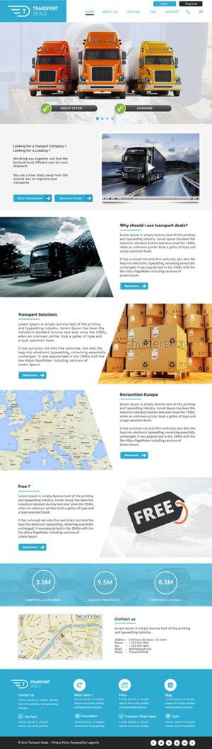 Landingpage design for Transportbroker website  | Web Design by bdesigner9