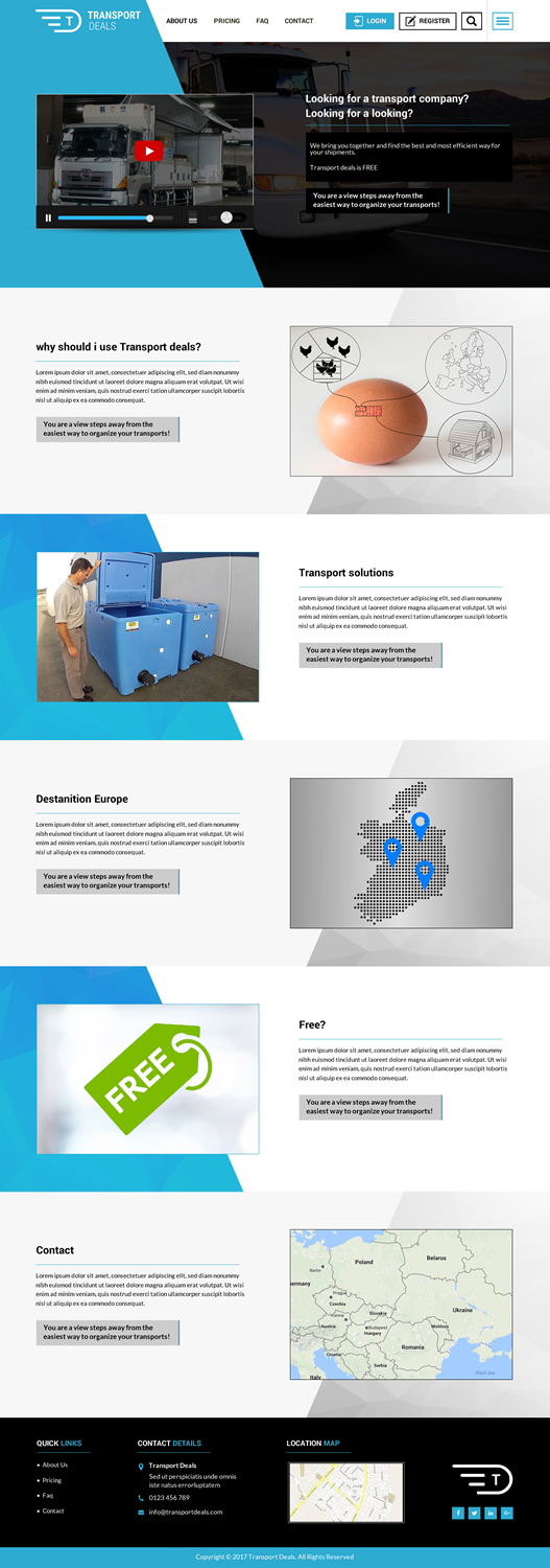 Web Design by Creative Design for Transport.deals | Design #13458610