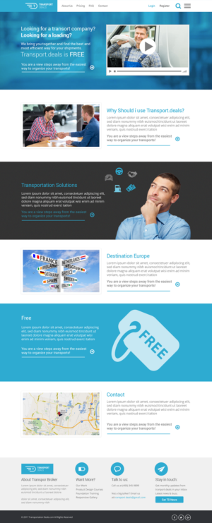 Web Design by Ayesha Khan for Transport.deals | Design: #13487632