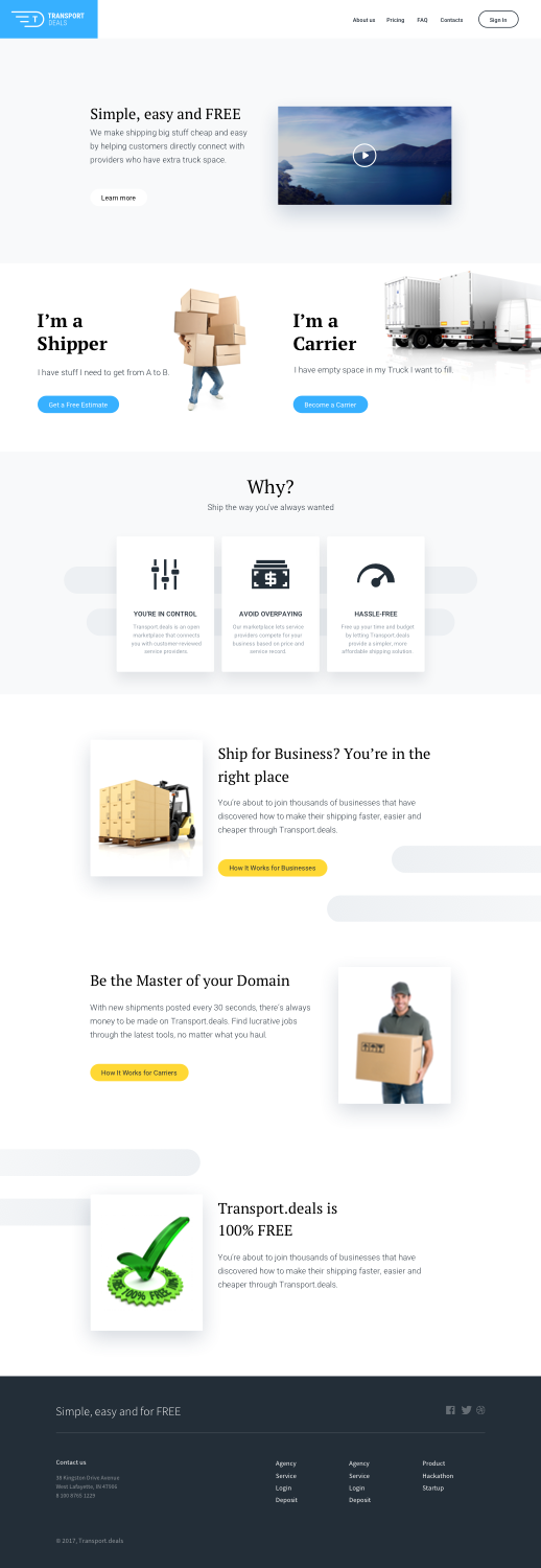 Web Design by Bizberg for Transport.deals | Design: #13575787