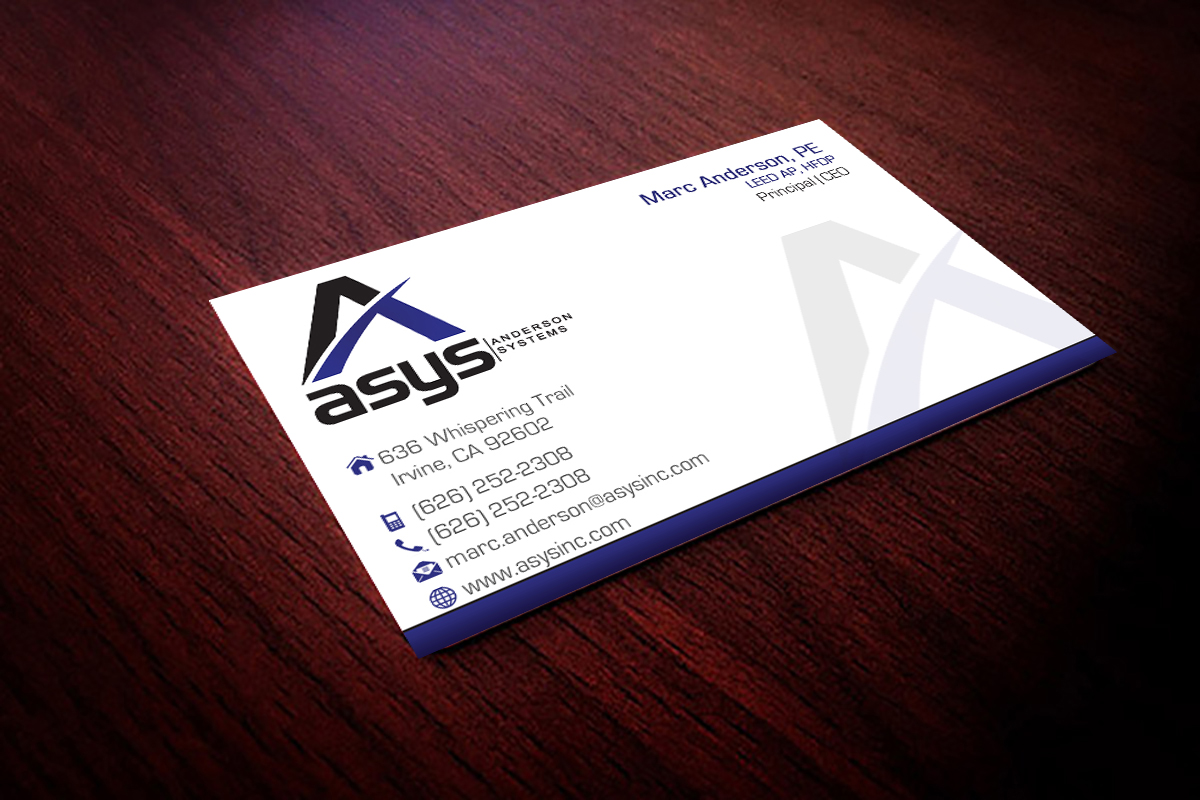 Business Card Design by Hardcore Design for asys, inc | Design #13480252