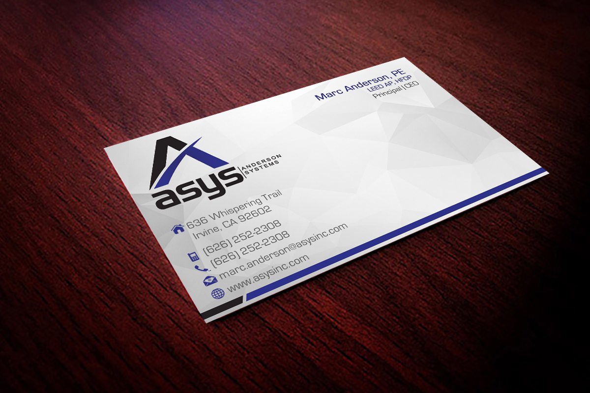 Business Card Design by Hardcore Design for asys, inc | Design #13480254