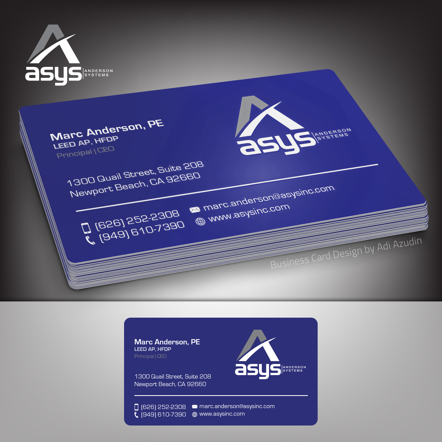 Design de Carte de Visite par adiazudin pour asys, inc | Design #13430730