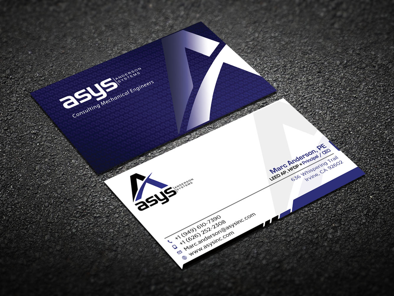 Business Card Design by Verified artistry (Design garden) for asys, inc | Design #13453124