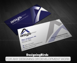 Design de Carte de Visite par Designing Birds pour asys, inc | Design : #13433851