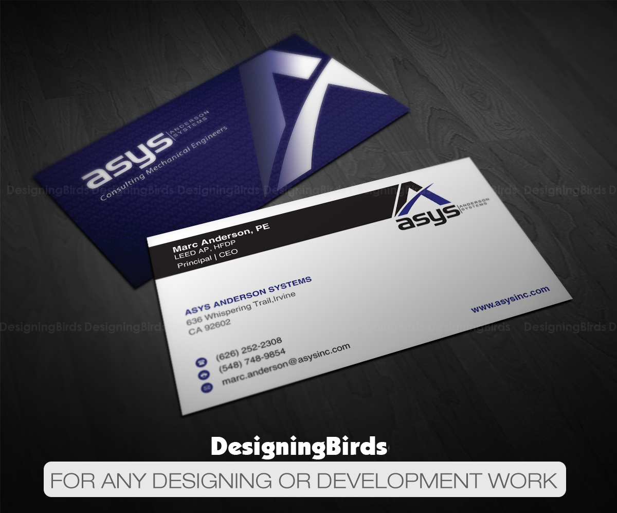 Business Card Design by Designing Birds for asys, inc | Design #13438720