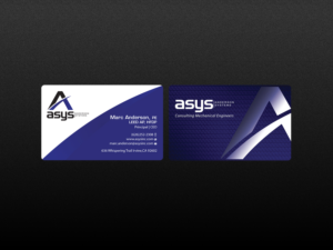 Visitenkarten-Design von Creations Box 2015 für asys, inc | Design: #13439113