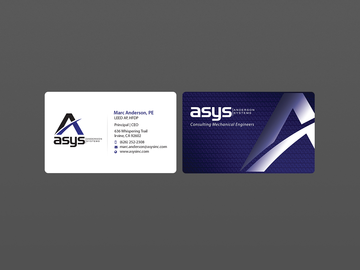 Business Card Design by Creations Box 2015 for asys, inc | Design #13439115