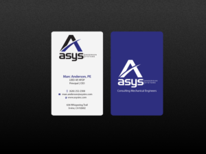 Visitenkarten-Design von Creations Box 2015 für asys, inc | Design: #13439119