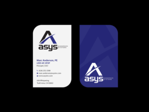 Visitenkarten-Design von Creations Box 2015 für asys, inc | Design: #13439233