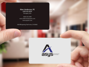 Visitenkarten-Design von Creations Box 2015 für asys, inc | Design: #13439236