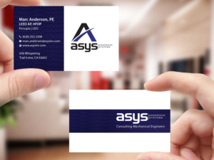 Visitenkarten-Design von Creations Box 2015 für asys, inc | Design: #13439238