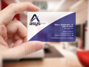 Visitenkarten-Design von Creations Box 2015 für asys, inc | Design: #13455605