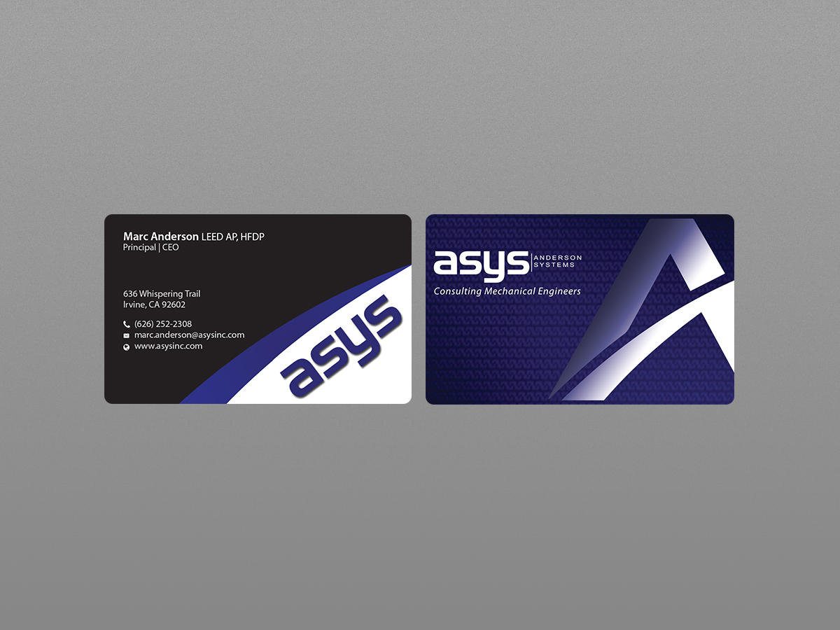 Business Card Design by Creations Box 2015 for asys, inc | Design #13458716