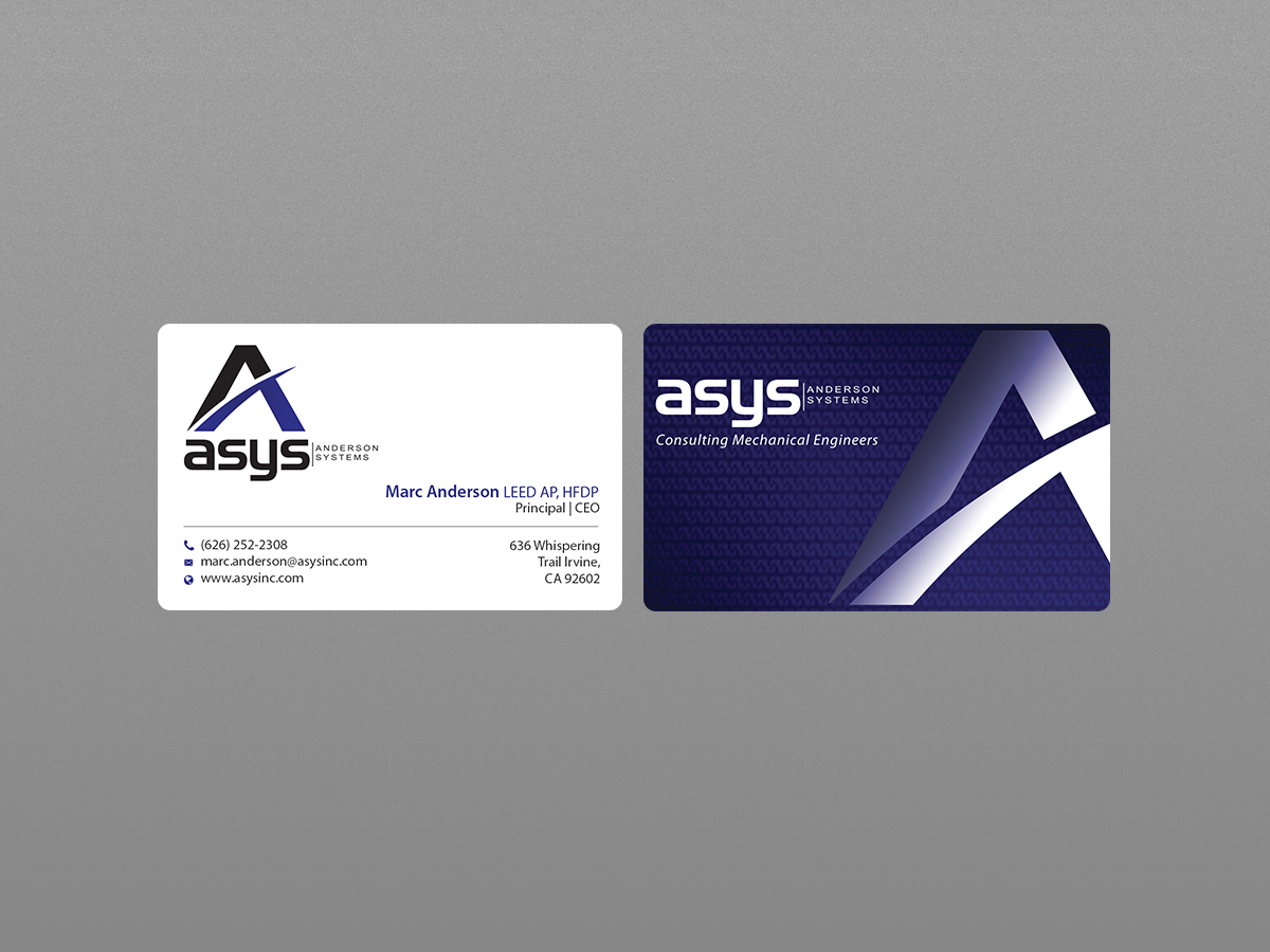 Business Card Design by Creations Box 2015 for asys, inc | Design #13458717