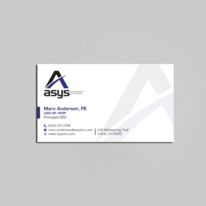 Design de Carte de Visite par Right_D pour asys, inc | Design : #13439013