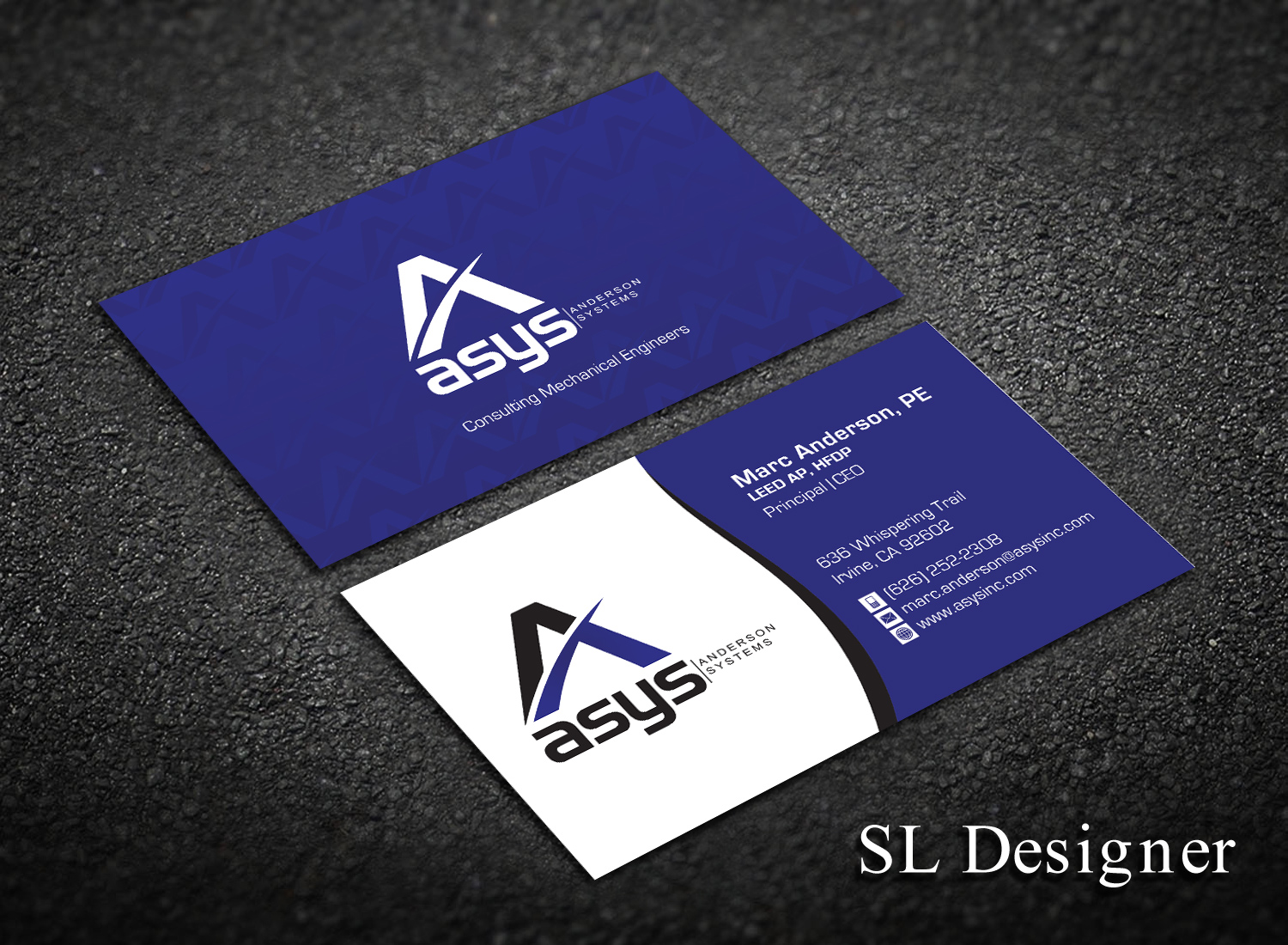Visitenkarten-Design von SL Designer für asys, inc | Design #13437258