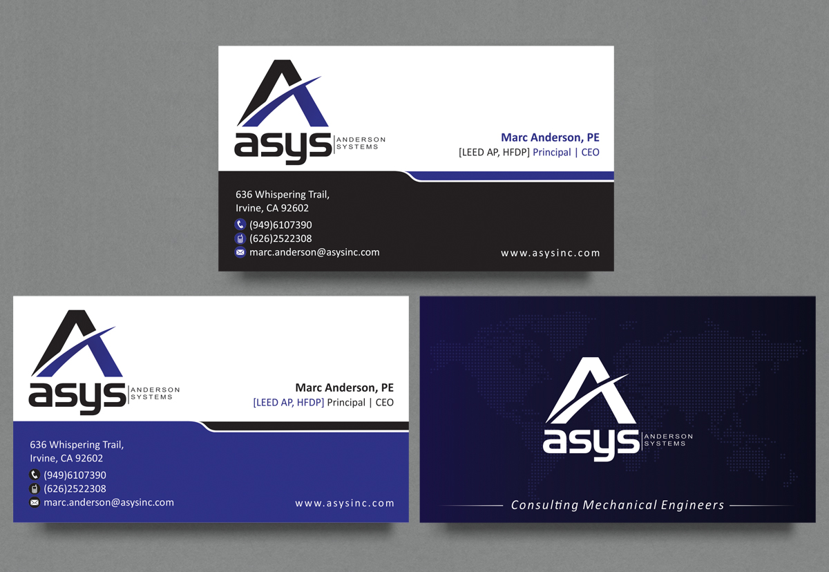 Visitenkarten-Design von alpesh9520 für asys, inc | Design #13445918