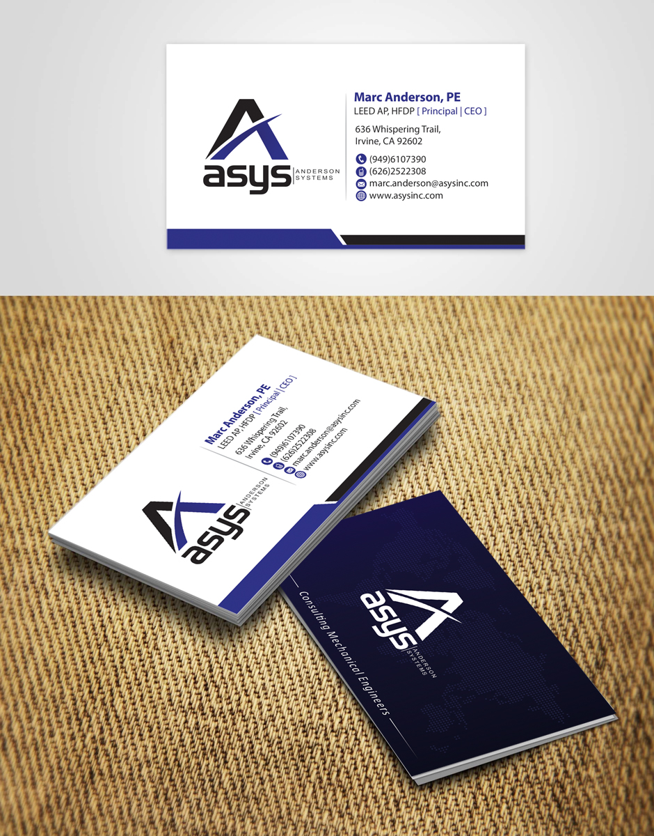 Business Card Design by alpesh9520 for asys, inc | Design #13445920