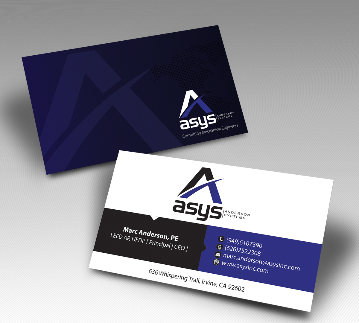 Business Card Design by alpesh9520 for asys, inc | Design #13445921
