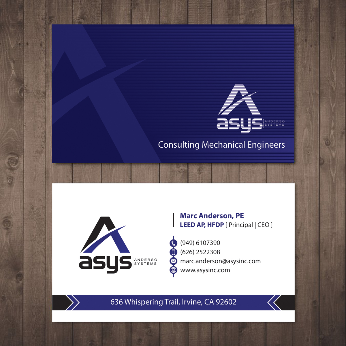 Visitenkarten-Design von alpesh9520 für asys, inc | Design #13453414
