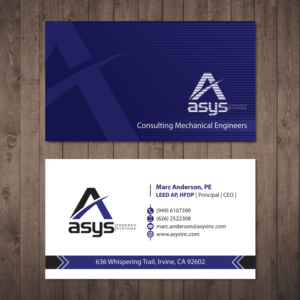 Design de Carte de Visite par alpesh9520 pour asys, inc | Design : #13453414