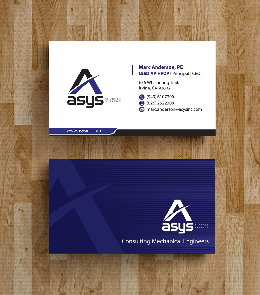 Business Card Design by alpesh9520 for asys, inc | Design #13453870