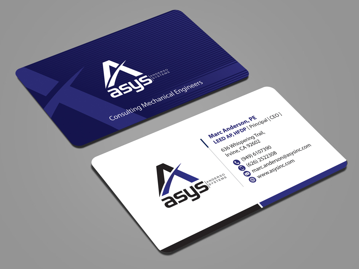 Business Card Design by alpesh9520 for asys, inc | Design #13465553