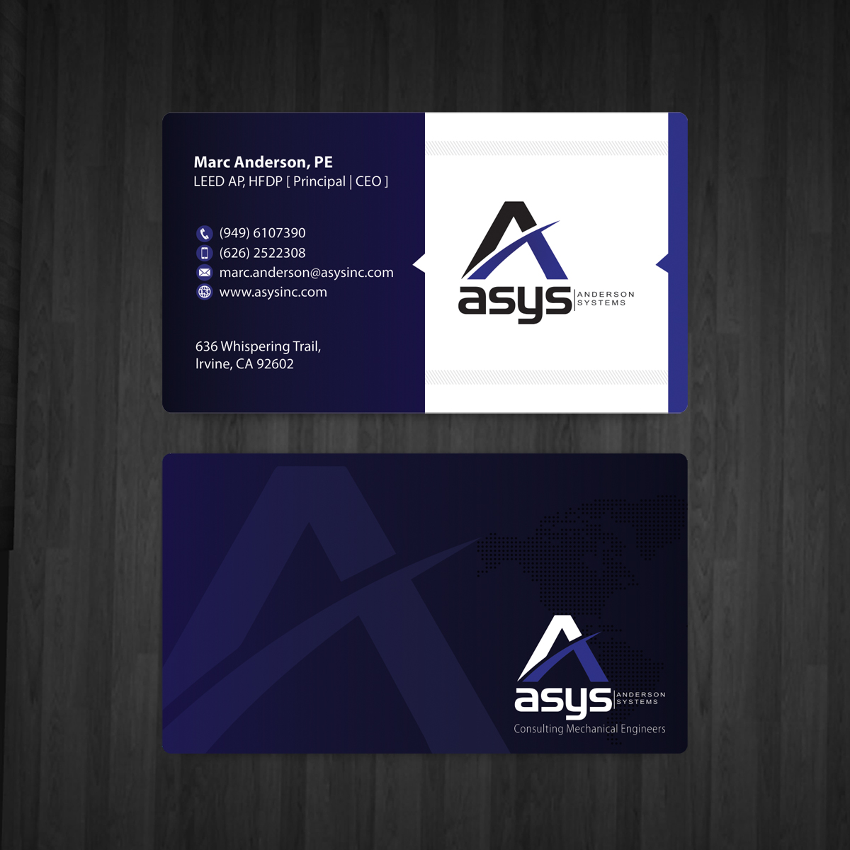 Business Card Design by alpesh9520 for asys, inc | Design #13493963