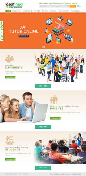 Web Design by RupalTechno for ASLdeafined.com | Design: #13468586