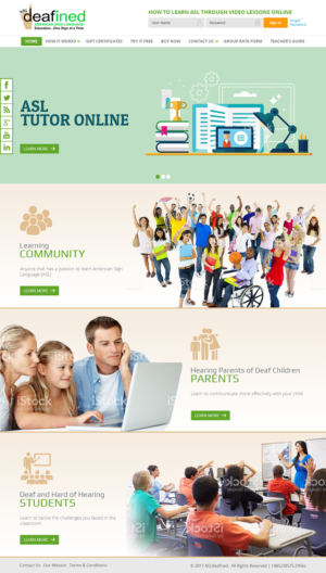 Web Design by RupalTechno for ASLdeafined.com | Design: #13468587