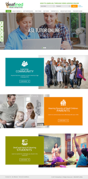 Web Design by RupalTechno for ASLdeafined.com | Design: #13468588