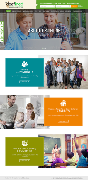 Web Design by RupalTechno for ASLdeafined.com | Design: #13468589