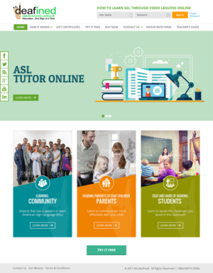 Web Design by RupalTechno for ASLdeafined.com | Design: #13468642