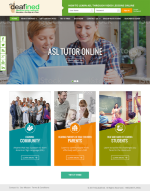 Web Design by RupalTechno for ASLdeafined.com | Design: #13468643