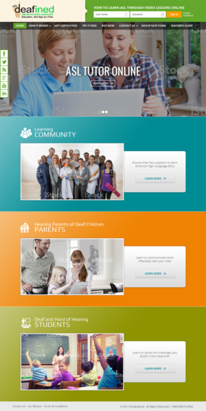 Web Design by RupalTechno for ASLdeafined.com | Design: #13468644