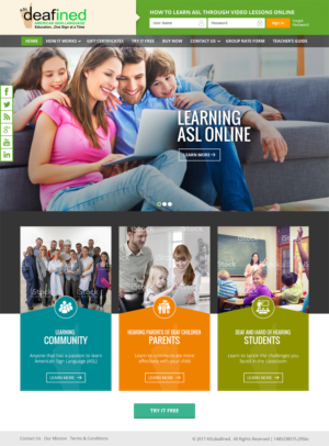 Web Design by RupalTechno for ASLdeafined.com | Design: #13470160