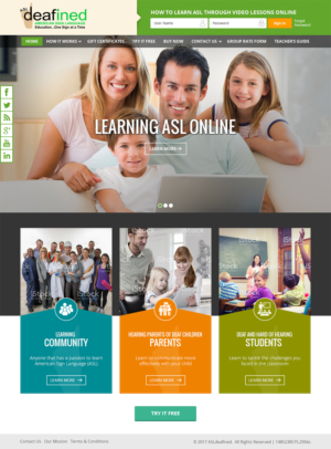 Web Design by RupalTechno for ASLdeafined.com | Design: #13470162