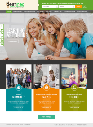 Web Design by RupalTechno for ASLdeafined.com | Design: #13470165