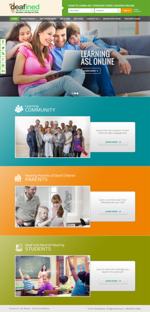 Web Design by RupalTechno for ASLdeafined.com | Design: #13470245