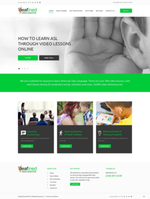 Web Design by pb for ASLdeafined.com | Design: #13458743