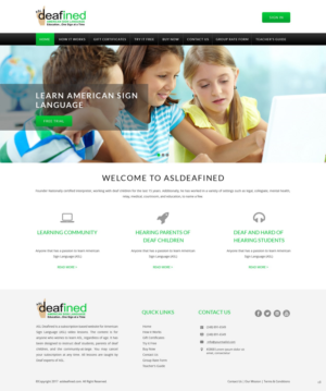 Web Design by pb for ASLdeafined.com | Design: #13458744