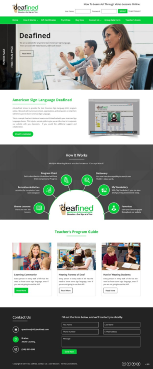 Web Design by pb for ASLdeafined.com | Design: #13458749